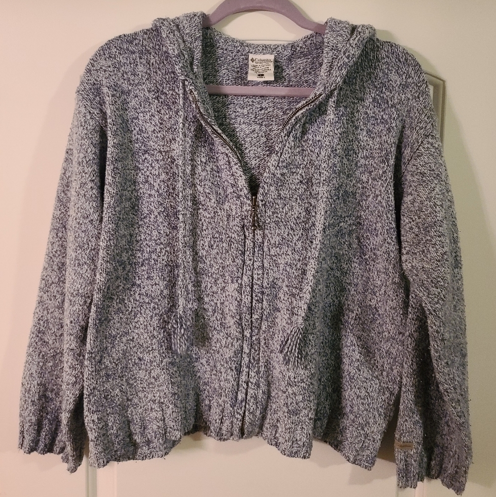 Columbia zippered hooded sweater